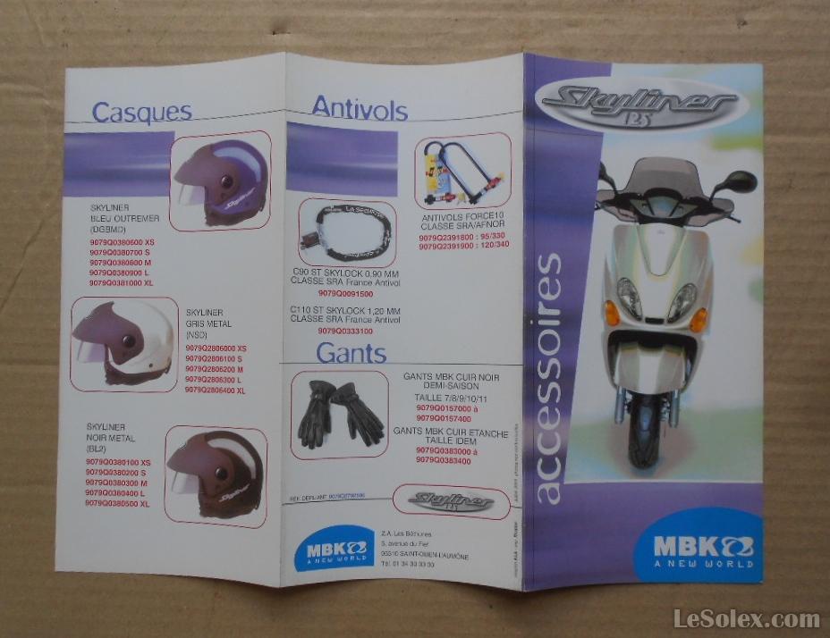 Pub accessoire skyliner scooter mbk