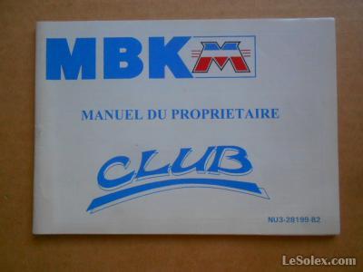 Notice livret manuel du proprietaire 51 club